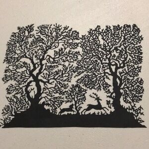 🔥ON SALE🔥Deer Run💖 Handmade PaperCut Silhouette Scherenschn…